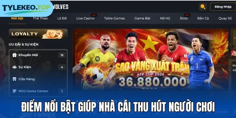 Điểm nổi bật giúp nhà cái thu hút người chơi