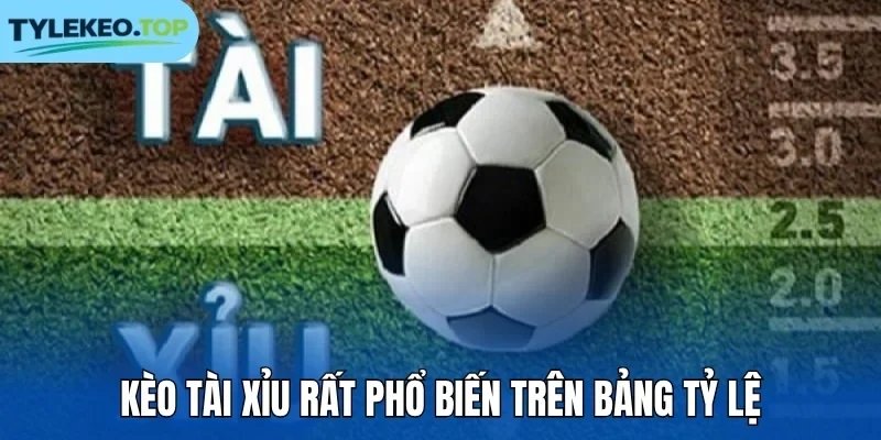Kèo tài xỉu rất phổ biến trên bảng tỷ lệ