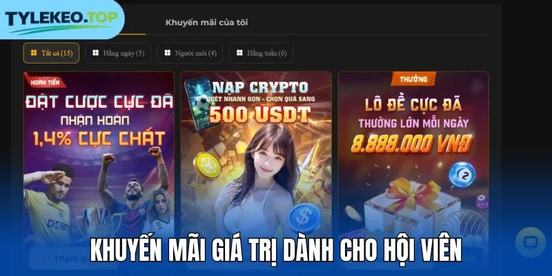 Khuyến mãi giá trị dành cho hội viên