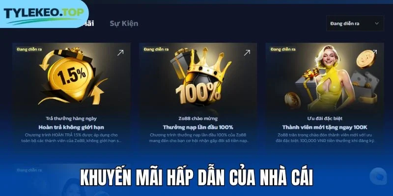 Khuyến mãi hấp dẫn của nhà cái